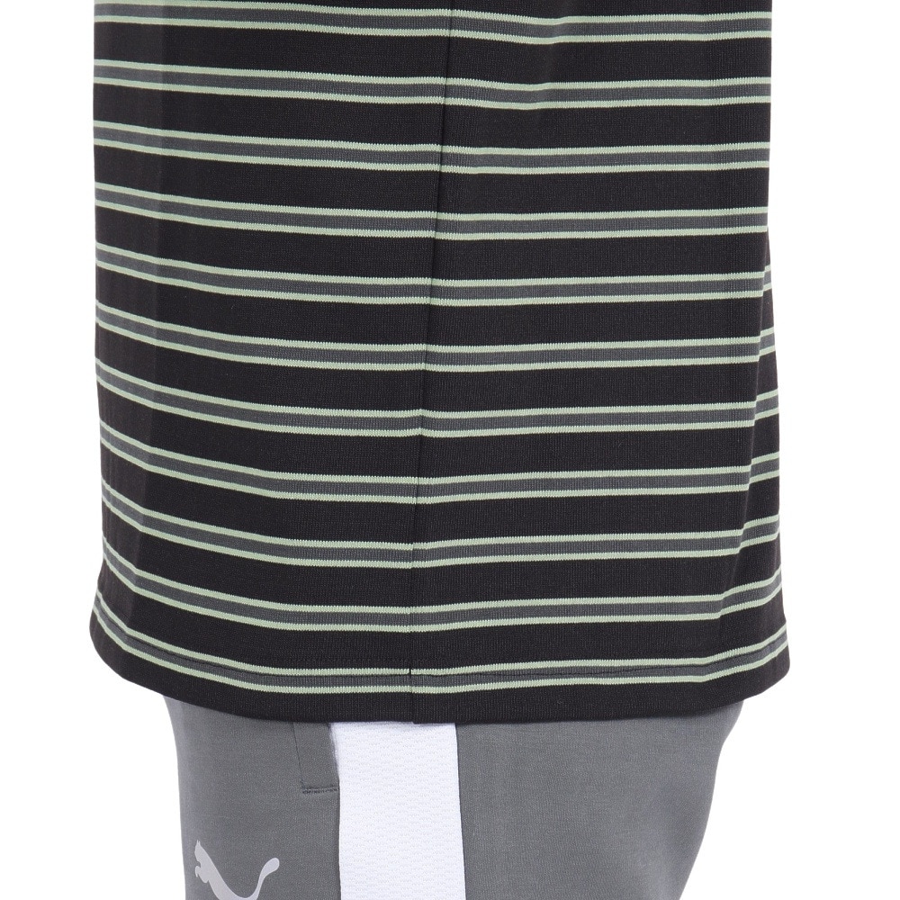 プーマ（PUMA）（メンズ）サマーパック ストライプ 半袖Tシャツ680681 01 BLK