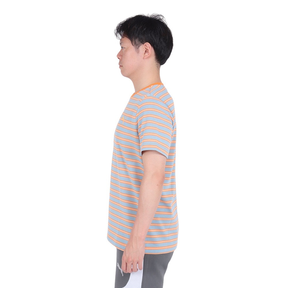 プーマ（PUMA）（メンズ）サマーパック ストライプ 半袖Tシャツ 680681 22 BEG