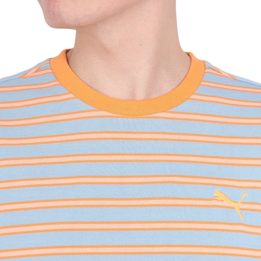 プーマ（PUMA）（メンズ）サマーパック ストライプ 半袖Tシャツ 680681 22 BEG