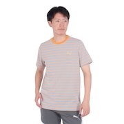 (メンズ)サマーパック ストライプ 半袖Tシャツ 680681 22 BEG