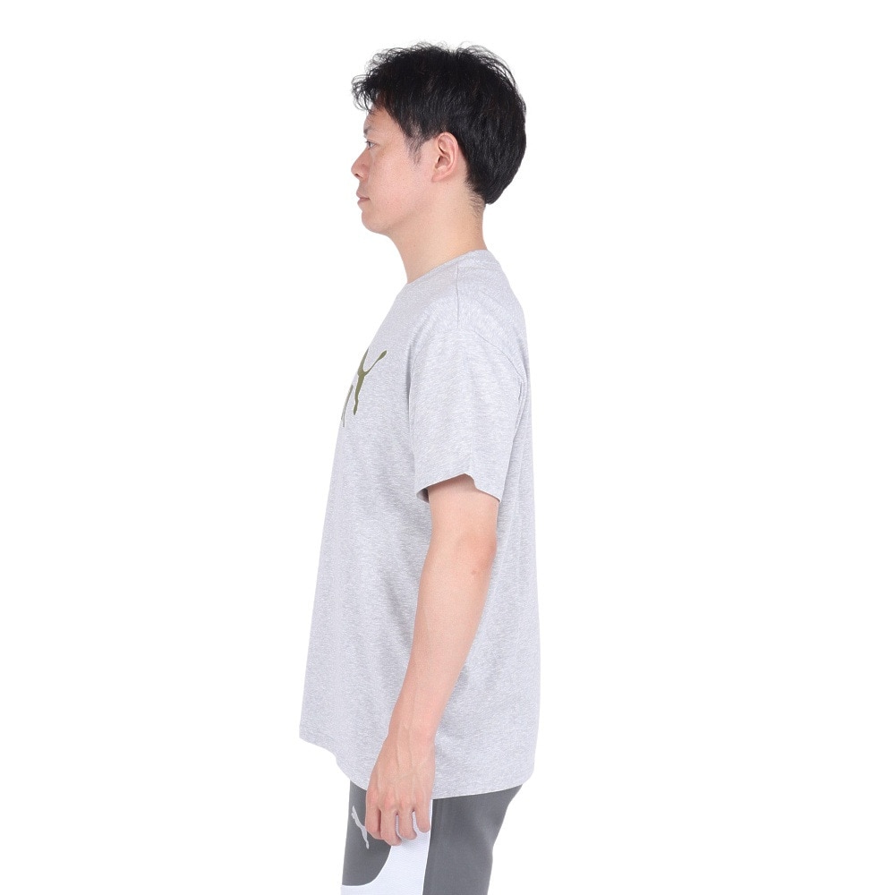 プーマ（PUMA）（メンズ）ESS+ MX NO1 ロゴ リラックス 半袖 Tシャツ 680695 04 LGRY