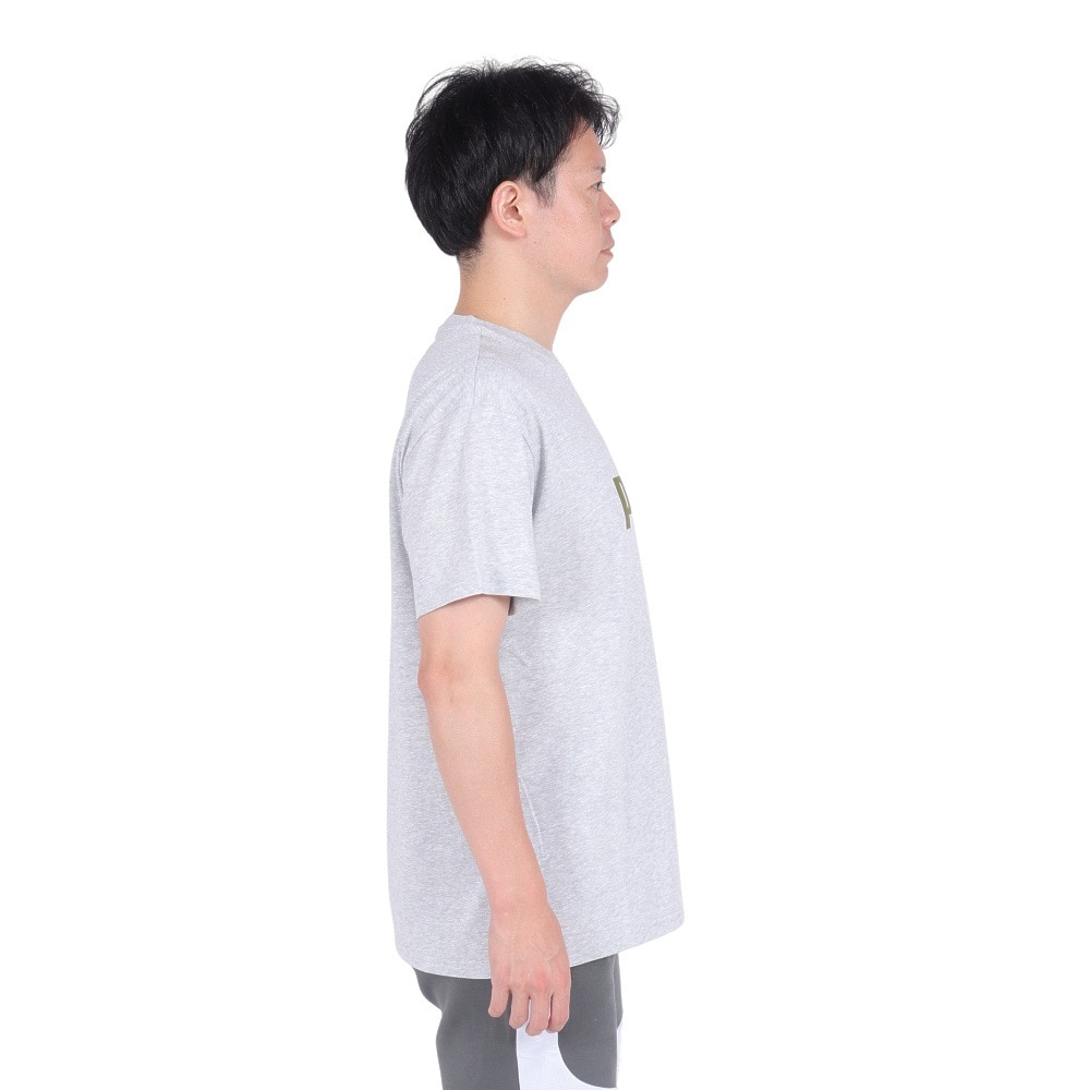 プーマ（PUMA）（メンズ）ESS+ MX NO1 ロゴ リラックス 半袖 Tシャツ 680695 04 LGRY