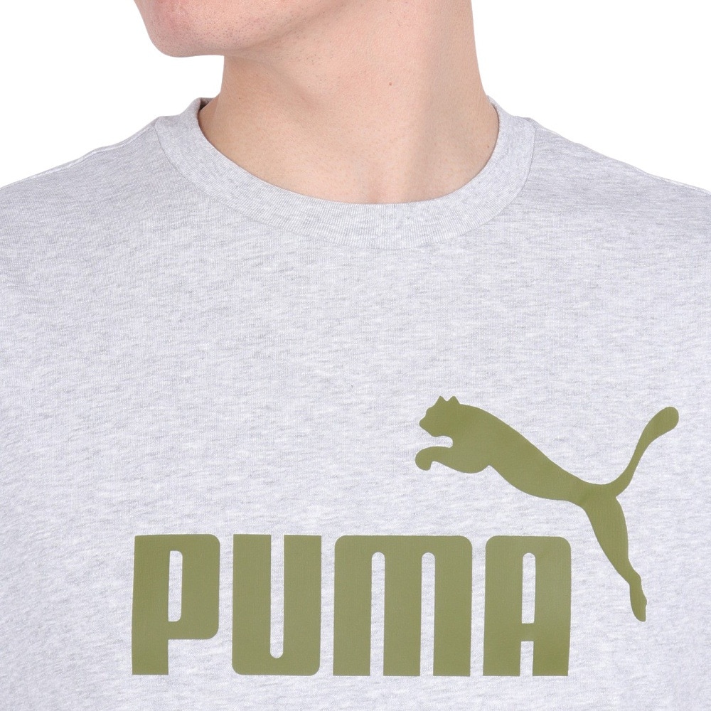 プーマ（PUMA）（メンズ）ESS+ MX NO1 ロゴ リラックス 半袖 Tシャツ 680695 04 LGRY