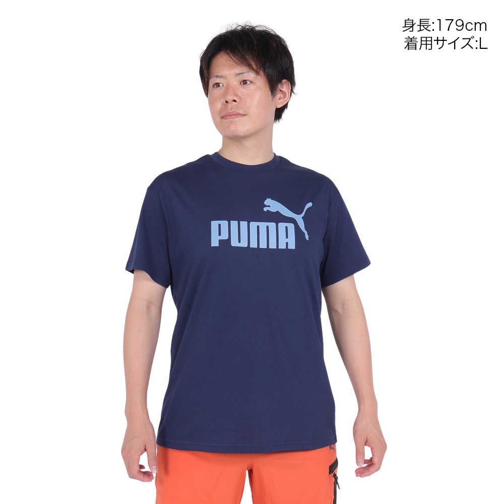 プーマ（PUMA）（メンズ）ESS+ MX NO1 ロゴ リラックス 半袖Tシャツ 680695 14 BLK