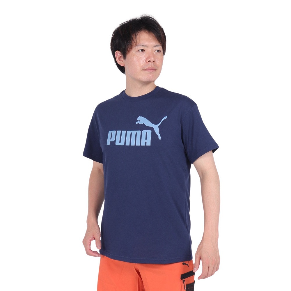 プーマ（PUMA）（メンズ）ESS+ MX NO1 ロゴ リラックス 半袖Tシャツ 680695 14 BLK