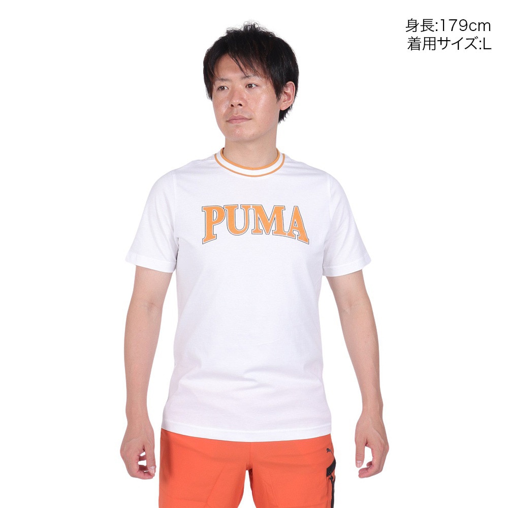 プーマ（PUMA）（メンズ）SQUAD ビッググラフィック 半袖Tシャツ 681250 02 WHT