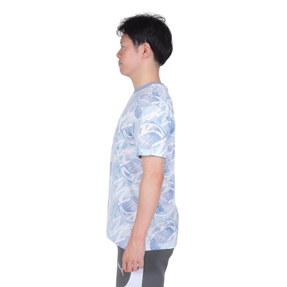 プーマ（PUMA）（メンズ）パワー AOP 半袖 Tシャツ 681270 20 SAX