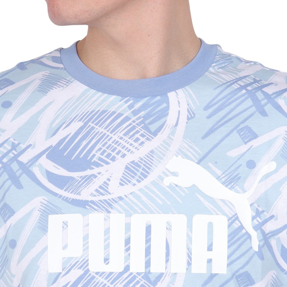 プーマ（PUMA）（メンズ）パワー AOP 半袖 Tシャツ 681270 20 SAX