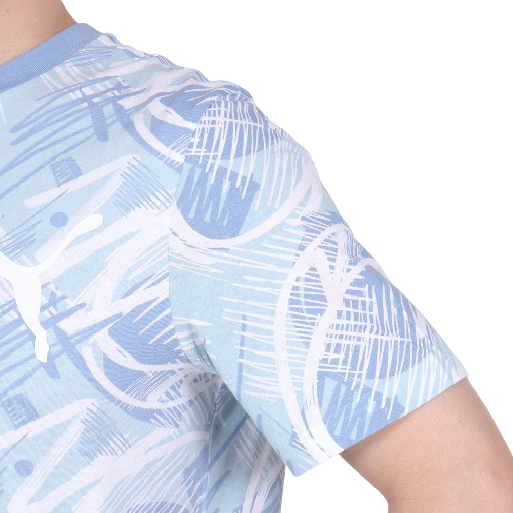 プーマ（PUMA）（メンズ）パワー AOP 半袖 Tシャツ 681270 20 SAX