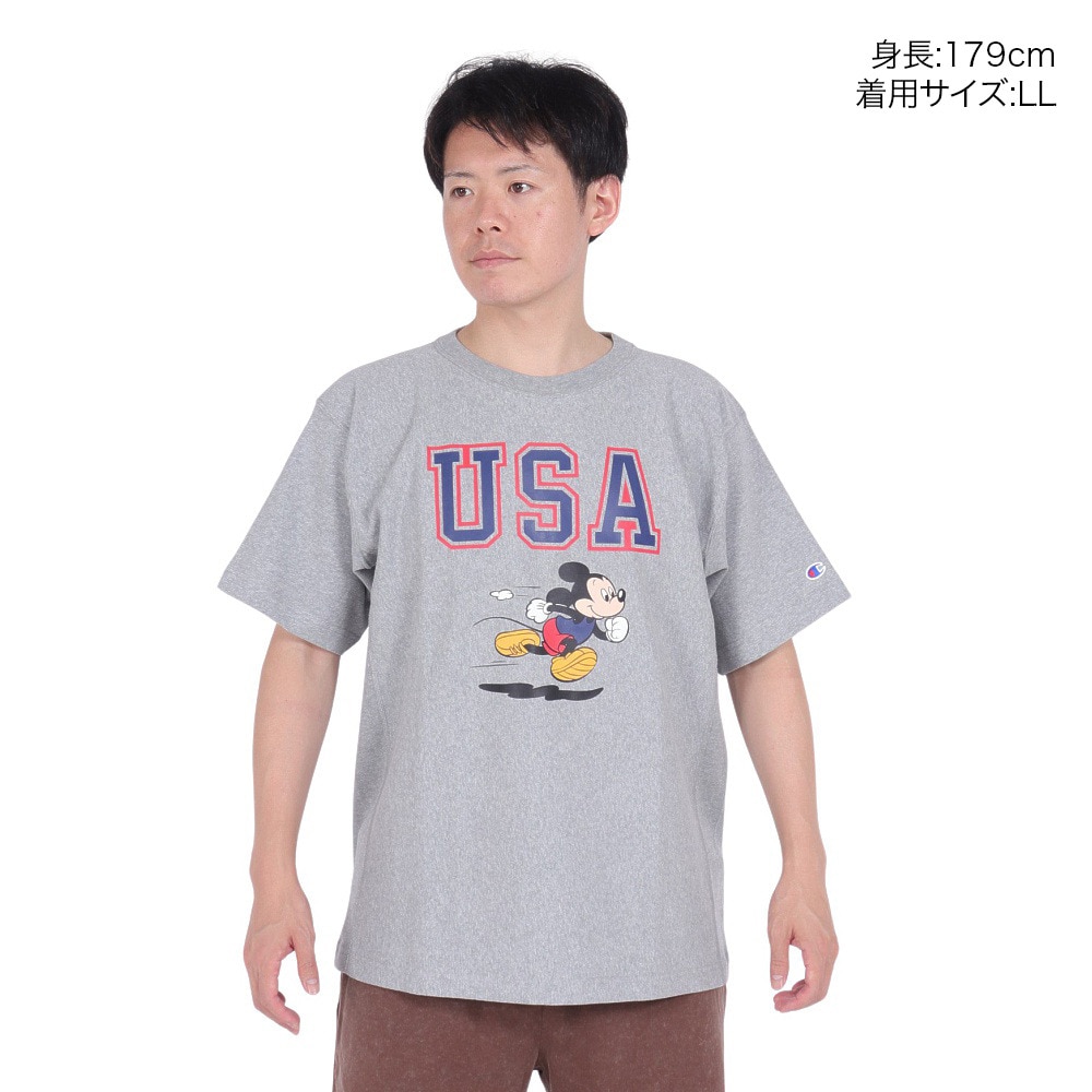 チャンピオン-ヘリテイジ（CHAMPION-HERITAGE）（メンズ）リバースウィーブ 半袖 Tシャツ DISNEY MICKEY USA C3-Z360 070