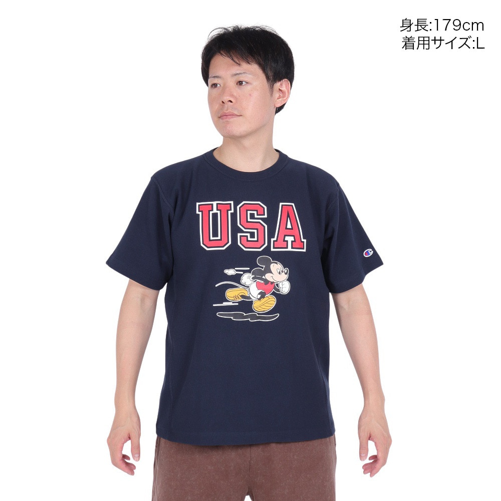 チャンピオン-ヘリテイジ（CHAMPION-HERITAGE）（メンズ）リバースウィーブ 半袖 Tシャツ DISNEY MICKEY USA C3-Z360 370