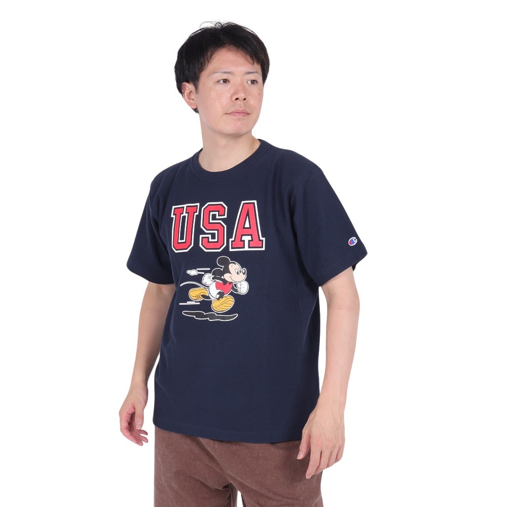 チャンピオン-ヘリテイジ（CHAMPION-HERITAGE）（メンズ）リバースウィーブ 半袖 Tシャツ DISNEY MICKEY USA C3-Z360 370