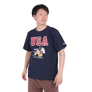(メンズ)リバースウィーブ 半袖 Tシャツ DISNEY MICKEY USA C3-Z360 370