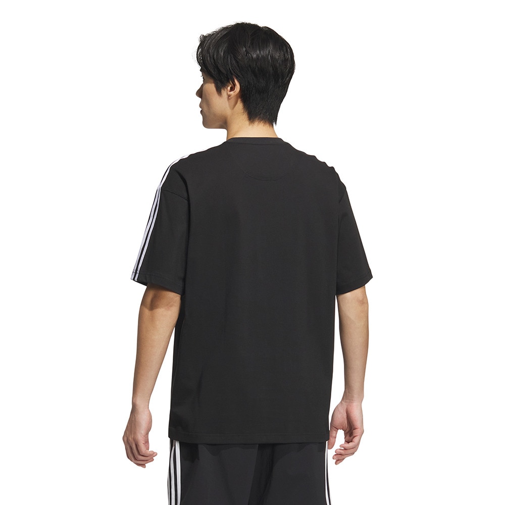 アディダス（adidas）（メンズ）エッセンシャルズ プラス ルーズフィット スリーストライプス 半袖Tシャツ JUP90-JW6944