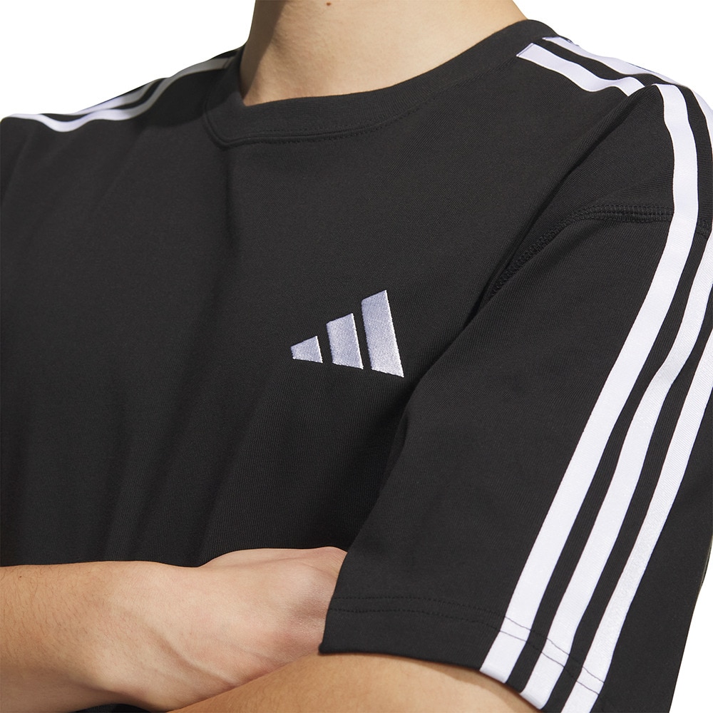 アディダス（adidas）（メンズ）エッセンシャルズ プラス ルーズフィット スリーストライプス 半袖Tシャツ JUP90-JW6944