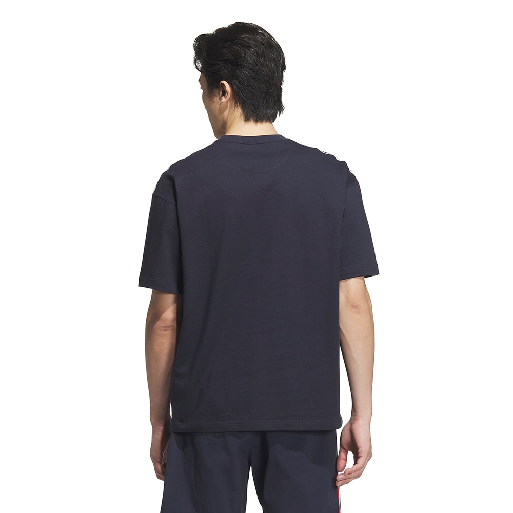 アディダス（adidas）（メンズ）エッセンシャルズ プラス ルーズフィット スリーストライプス 半袖Tシャツ JUP90-JW6945