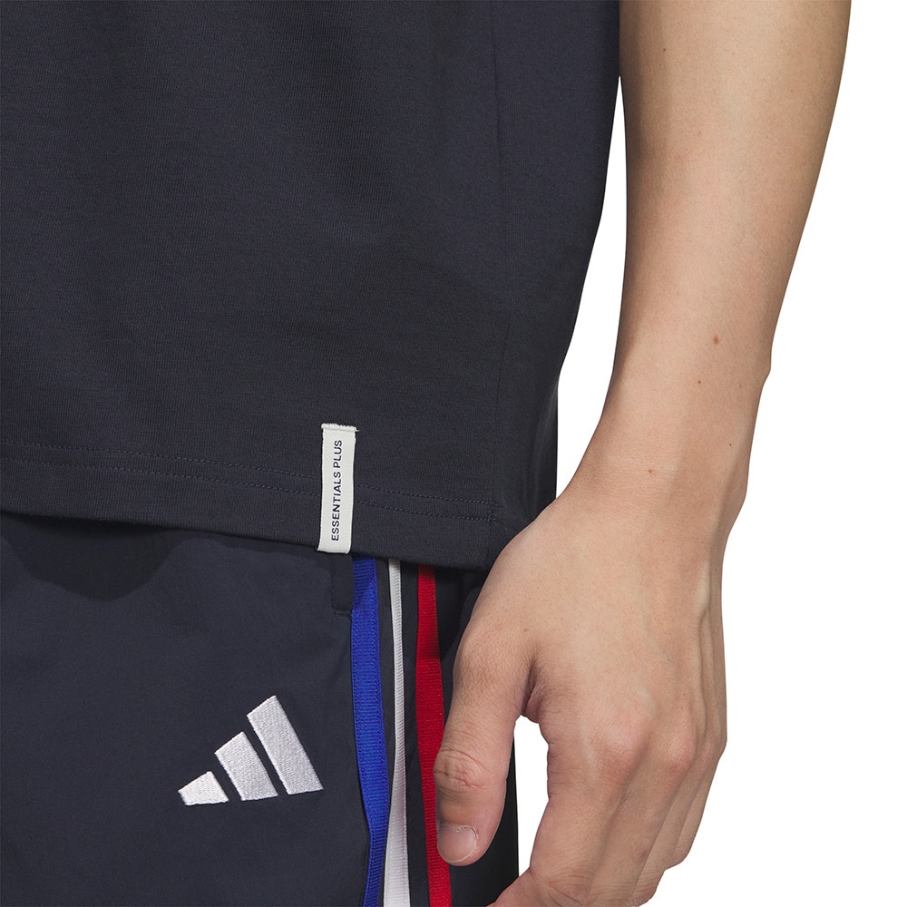 アディダス（adidas）（メンズ）エッセンシャルズ プラス ルーズフィット スリーストライプス 半袖Tシャツ JUP90-JW6945