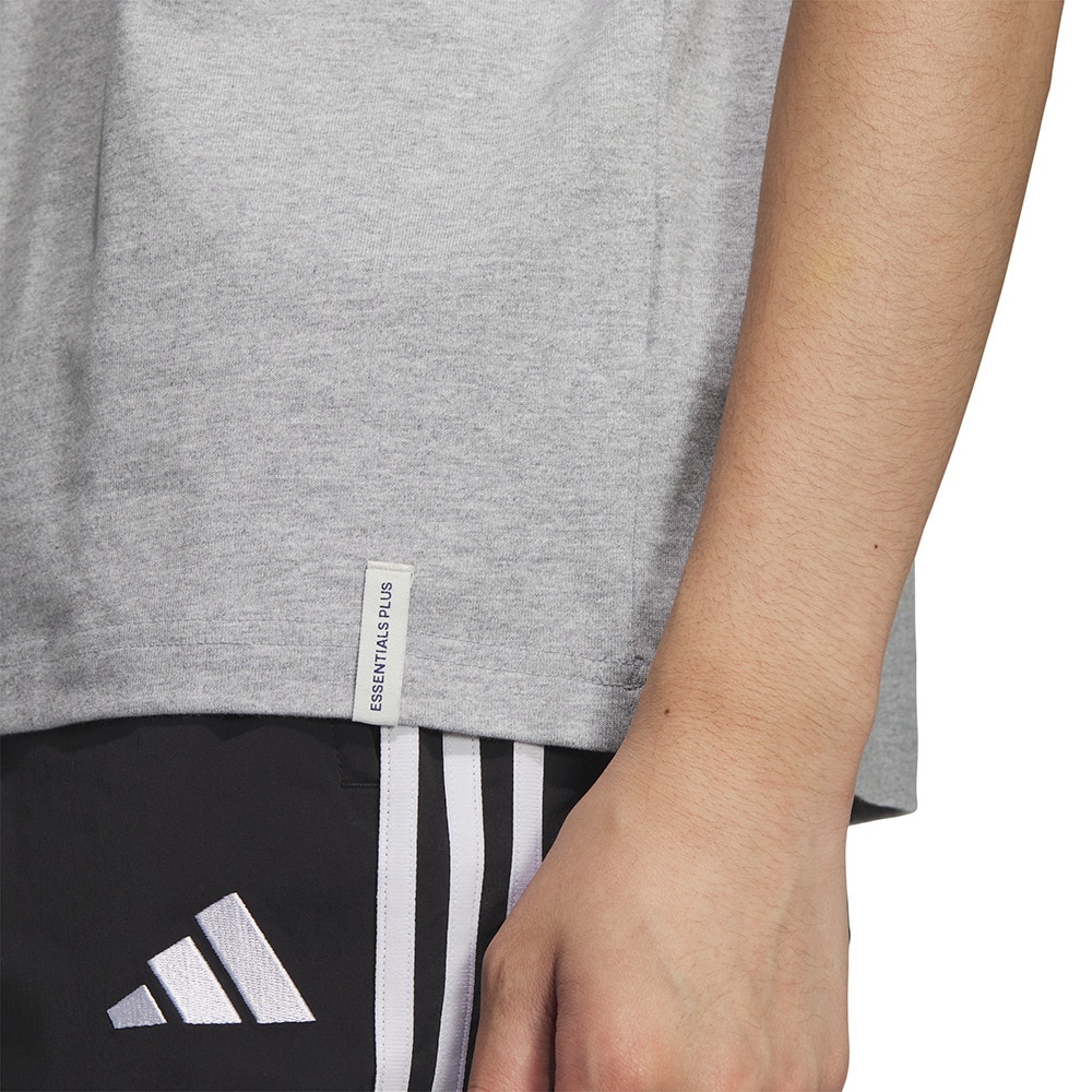 アディダス（adidas）（メンズ）エッセンシャルズ プラス ルーズフィット スリーストライプス 半袖Tシャツ JUP90-JW6946