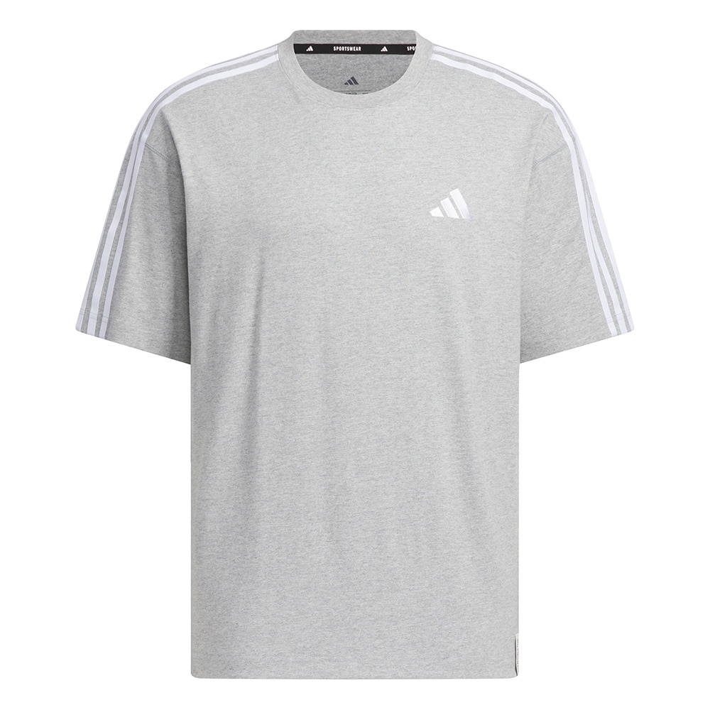 アディダス（adidas）（メンズ）エッセンシャルズ プラス ルーズフィット スリーストライプス 半袖Tシャツ JUP90-JW6946