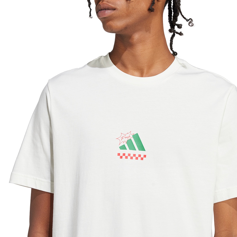 アディダス（adidas）（メンズ）ラウンジ ピザグラフィック 半袖Tシャツ KPJ92-JJ4016