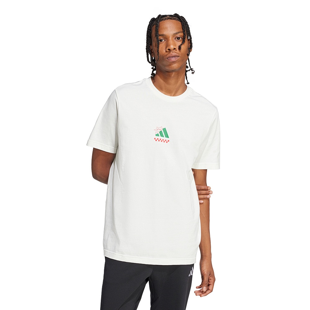 アディダス（adidas）（メンズ）ラウンジ ピザグラフィック 半袖Tシャツ KPJ92-JJ4016