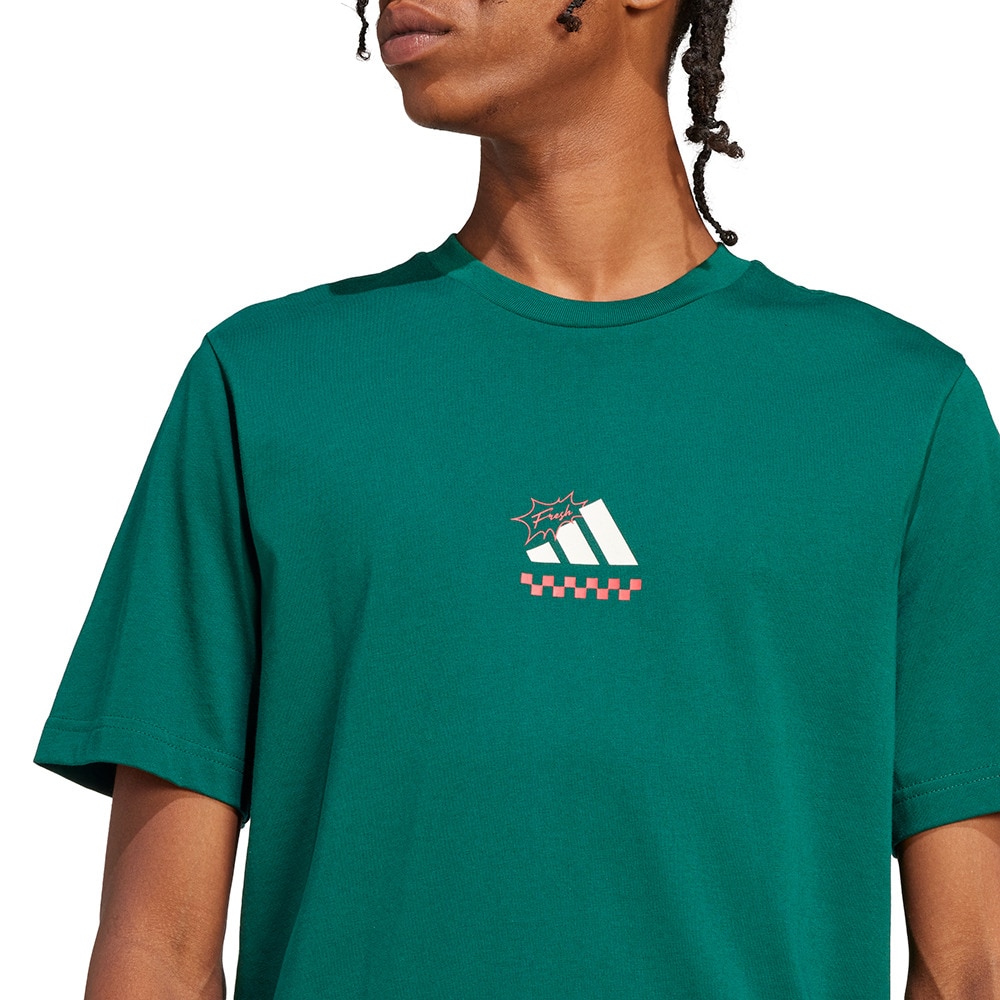 アディダス（adidas）（メンズ）ラウンジ ピザグラフィック 半袖Tシャツ KPJ92-JJ4017