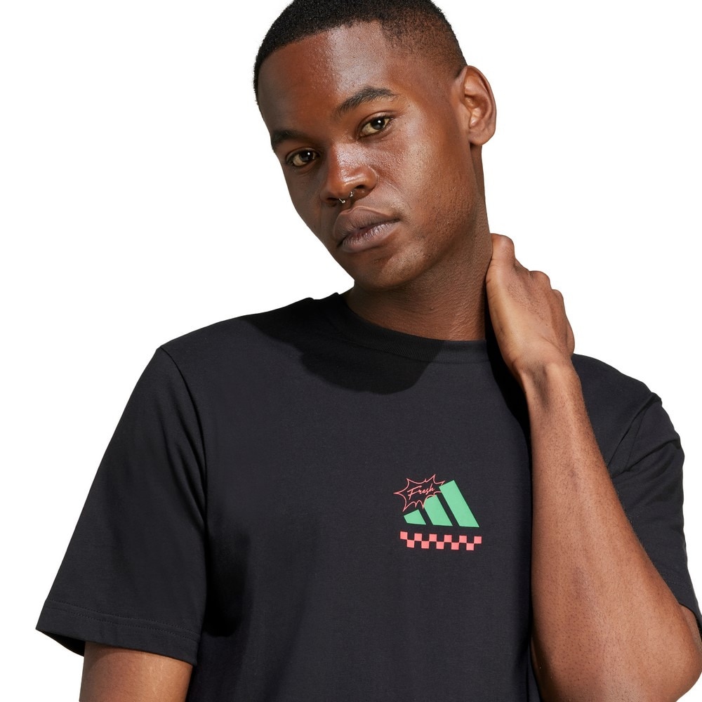 アディダス（adidas）（メンズ）ラウンジ ピザグラフィック 半袖Tシャツ KPJ92-JM0347