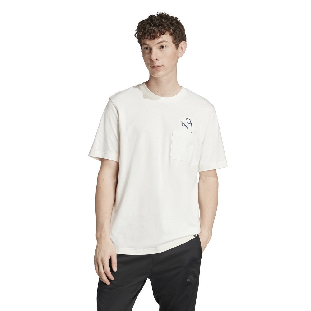 アディダス（adidas）（メンズ）ラウンジ サンダルグラフィック 半袖ポケットTシャツ KPR57-JM0374