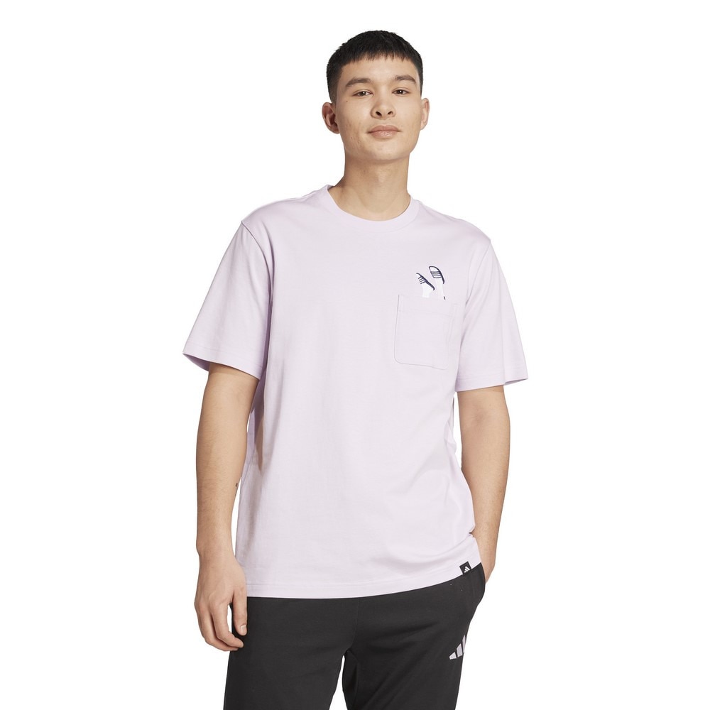 アディダス（adidas）（メンズ）ラウンジ サンダルグラフィック 半袖ポケットTシャツ KPR57-JM0375