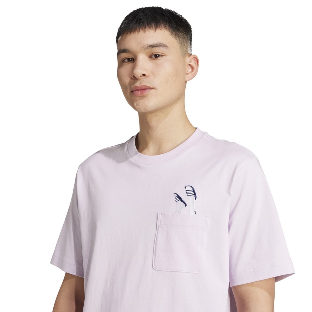 アディダス（adidas）（メンズ）ラウンジ サンダルグラフィック 半袖ポケットTシャツ KPR57-JM0375