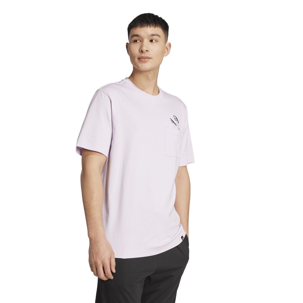 アディダス（adidas）（メンズ）ラウンジ サンダルグラフィック 半袖ポケットTシャツ KPR57-JM0375