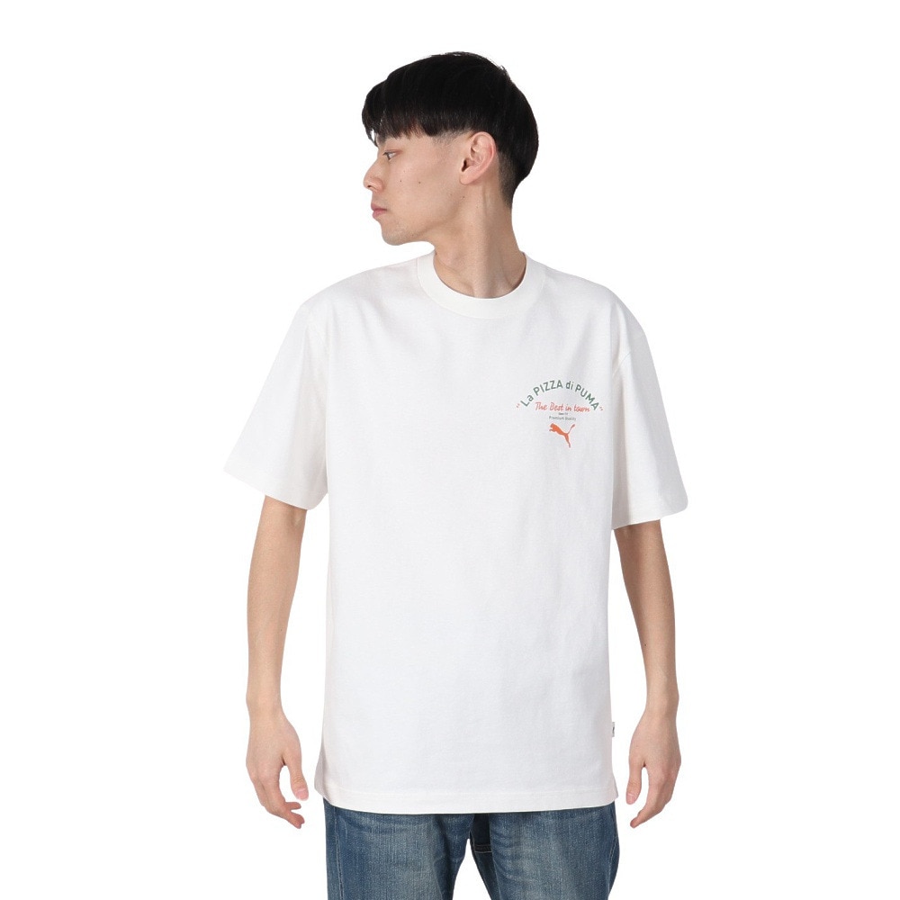 プーマ（PUMA）（メンズ）MWQ HOG 半袖Tシャツ PIZZ 633125 02 WHT