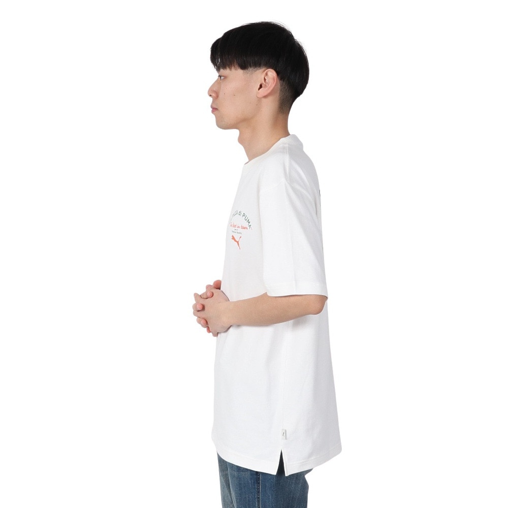プーマ（PUMA）（メンズ）MWQ HOG 半袖Tシャツ PIZZ 633125 02 WHT