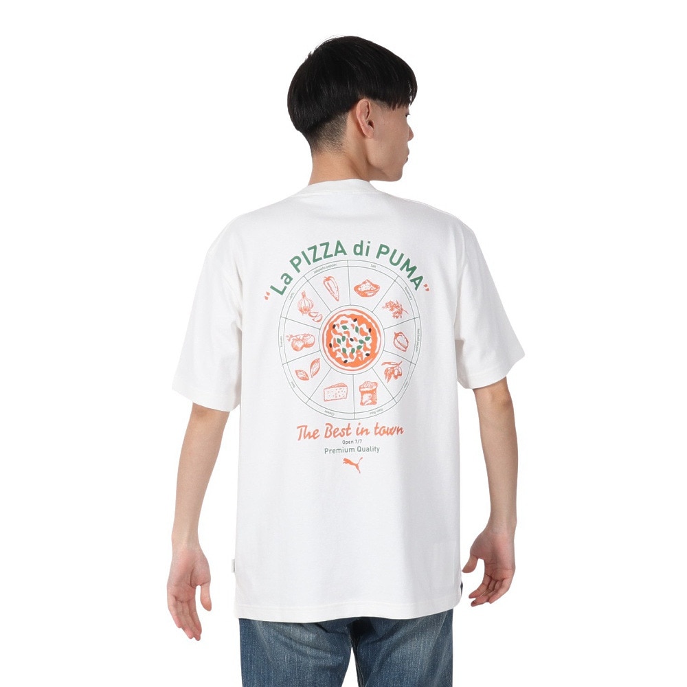 プーマ（PUMA）（メンズ）MWQ HOG 半袖Tシャツ PIZZ 633125 02 WHT