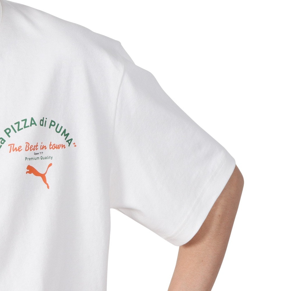 プーマ（PUMA）（メンズ）MWQ HOG 半袖Tシャツ PIZZ 633125 02 WHT
