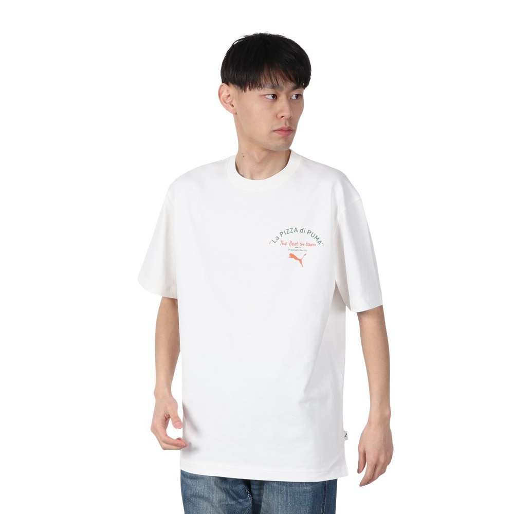 プーマ（PUMA）（メンズ）MWQ HOG 半袖Tシャツ PIZZ 633125 02 WHT