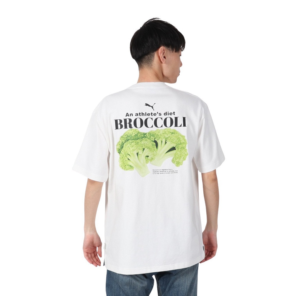 プーマ（PUMA）（メンズ）MWQ HOG 半袖Tシャツ BROCCOLI 633127 02 WHT