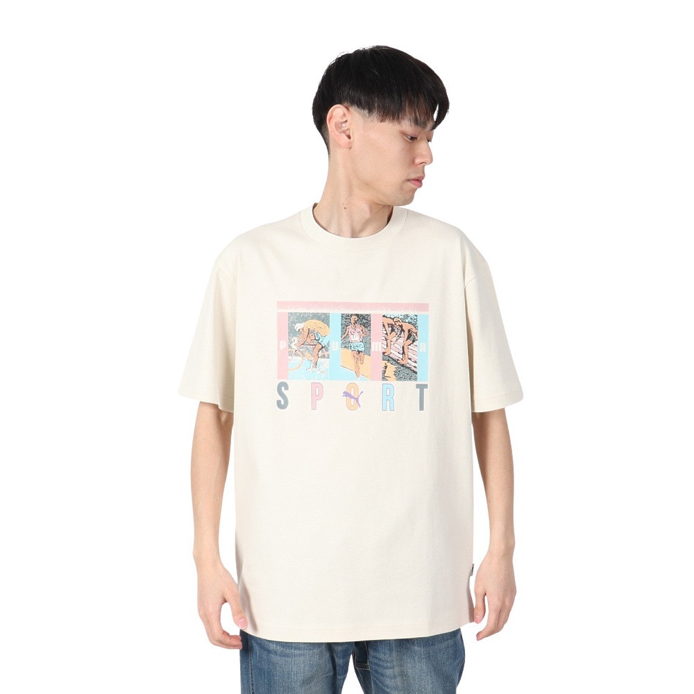 プーマ（PUMA）（メンズ）MWQ HOG 半袖Tシャツ SPORT 633128 87 BEG