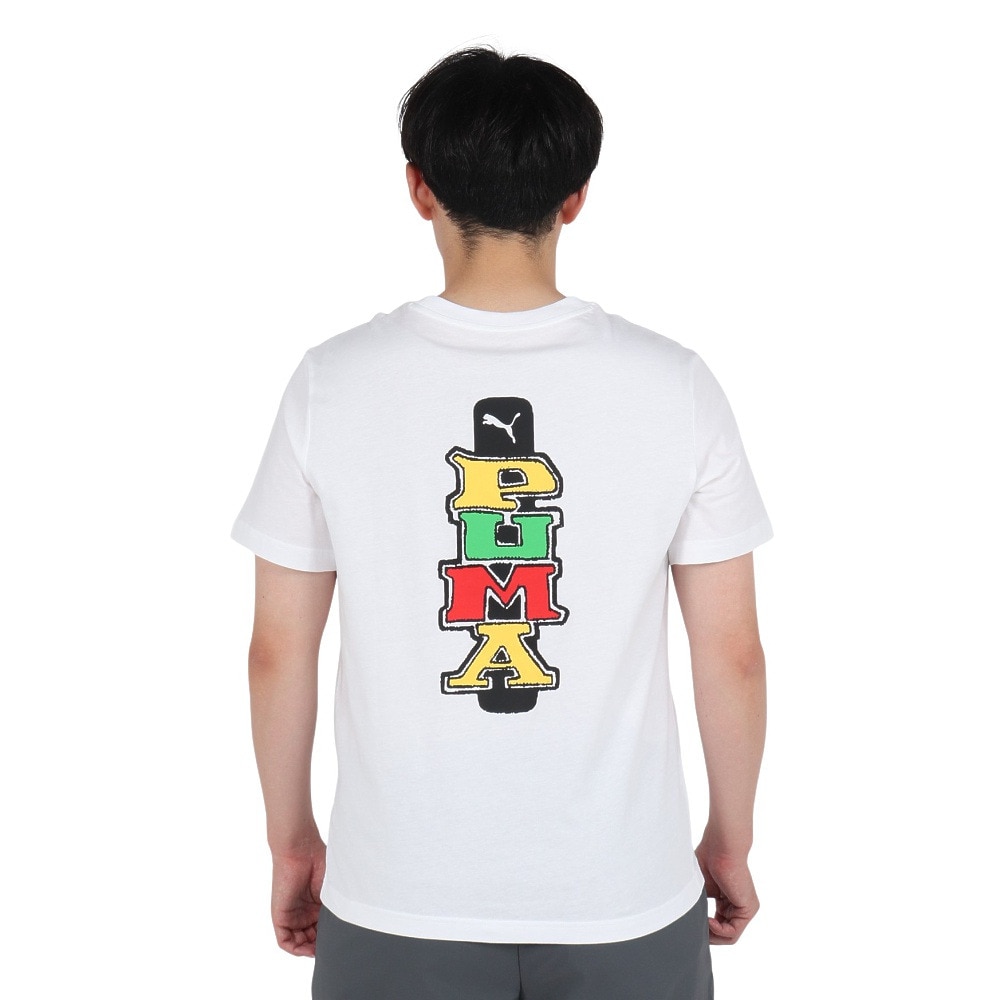 プーマ（PUMA）（メンズ）GRAPHICS プーマ バック Tシャツ 687701 02 WHT