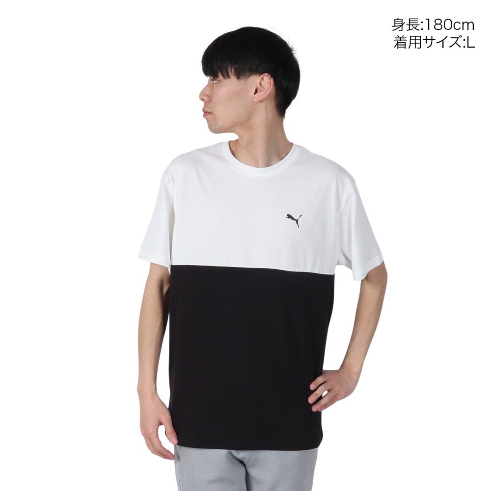 プーマ（PUMA）（メンズ）ESS MX バックプリント 半袖Tシャツ 689020 02 WHT