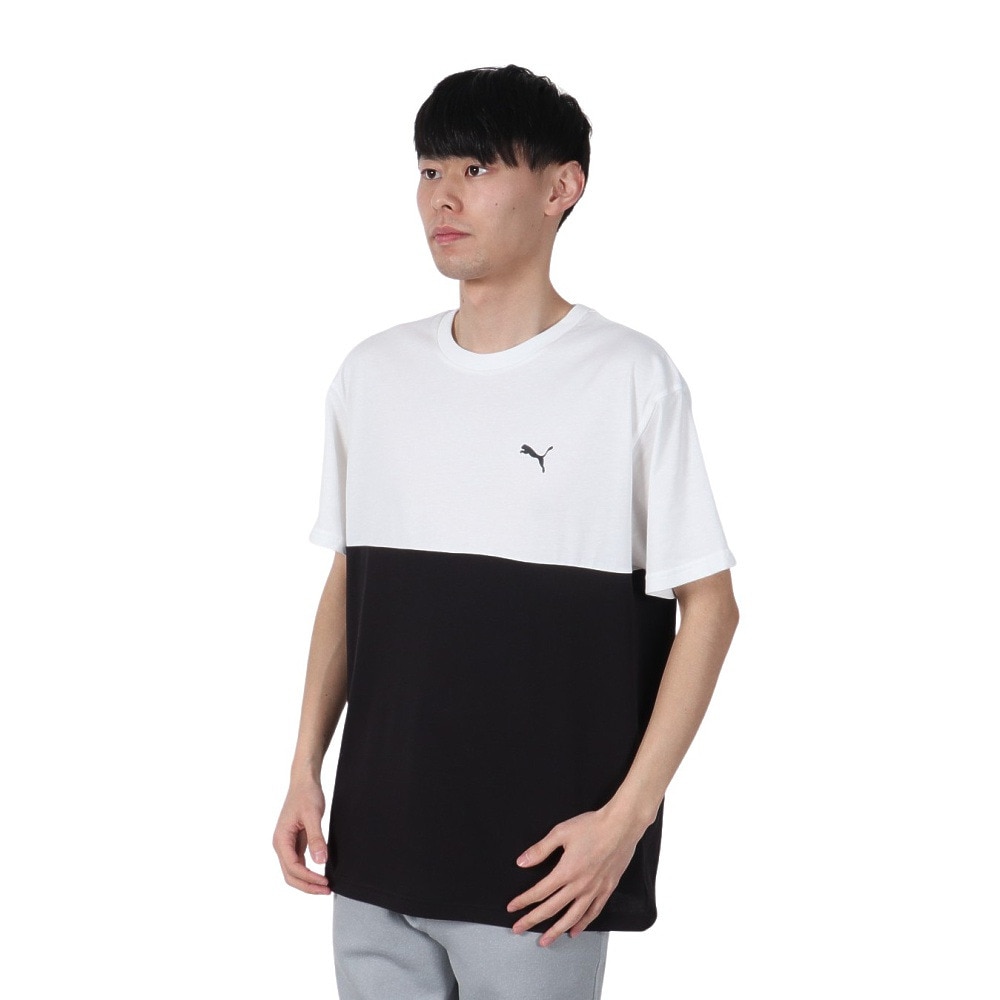 プーマ（PUMA）（メンズ）ESS MX バックプリント 半袖Tシャツ 689020 02 WHT