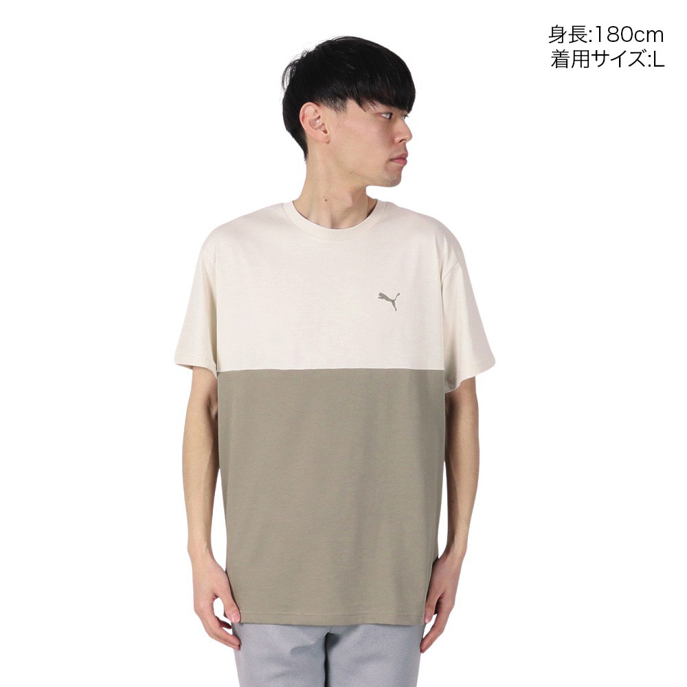 プーマ（PUMA）（メンズ）ESS MX バックプリント 半袖Tシャツ 689020 87 BEG