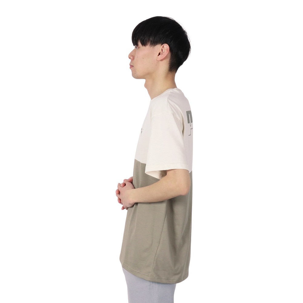 プーマ（PUMA）（メンズ）ESS MX バックプリント 半袖Tシャツ 689020 87 BEG