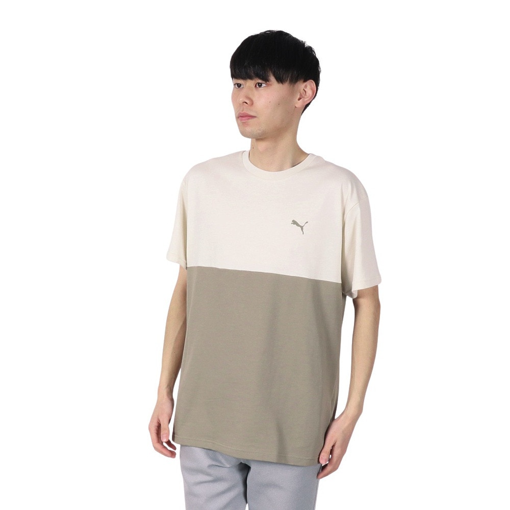 プーマ（PUMA）（メンズ）ESS MX バックプリント 半袖Tシャツ 689020 87 BEG