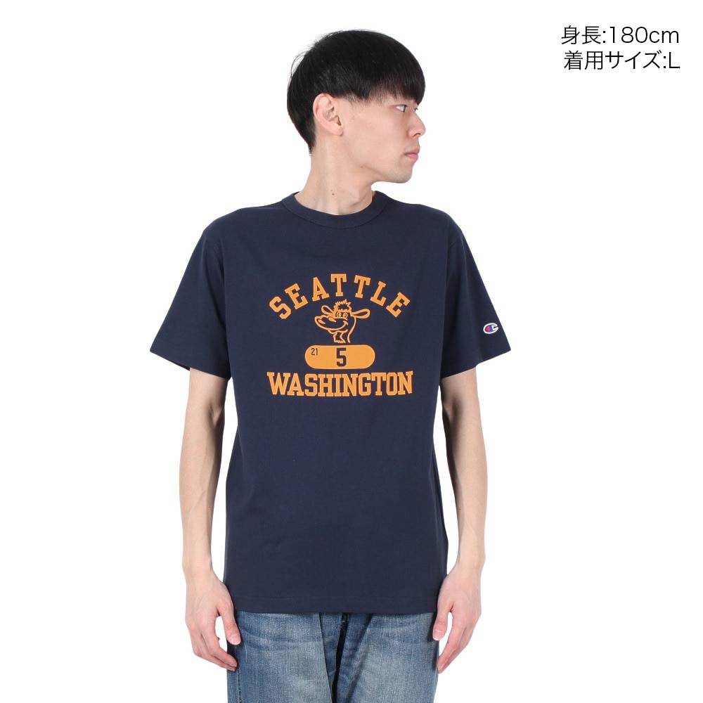 チャンピオン-ヘリテイジ（CHAMPION-HERITAGE）（メンズ）ベーシック カレッジ グラフィック 半袖Tシャツ C3-B348 370