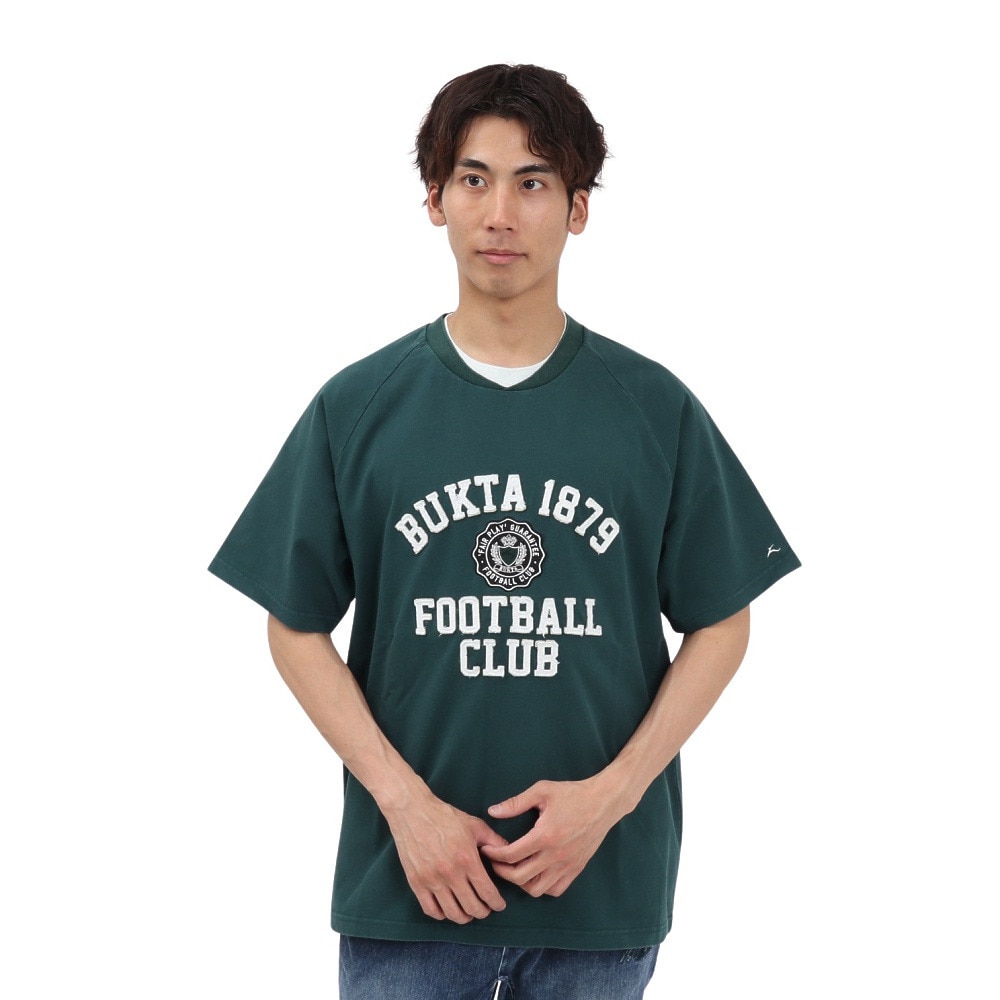 バクタ（BUKTA）（メンズ）ヘビーウェイトゲームTシャツ カレッジ BU244580166 D/GREEN
