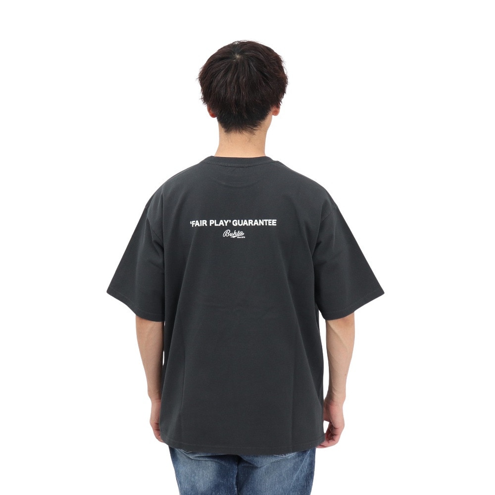 バクタ（BUKTA）（メンズ）ヘビーウェイトバックロゴ Tシャツ BU244580417 CHARCOAL