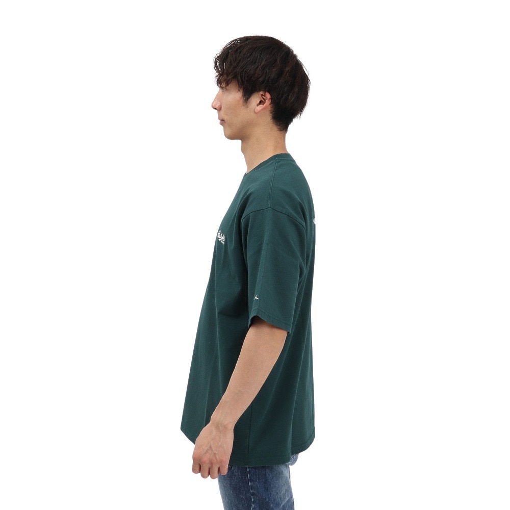 バクタ（BUKTA）（メンズ）ヘビーウェイトバックロゴ Tシャツ BU244580466 D/GREEN