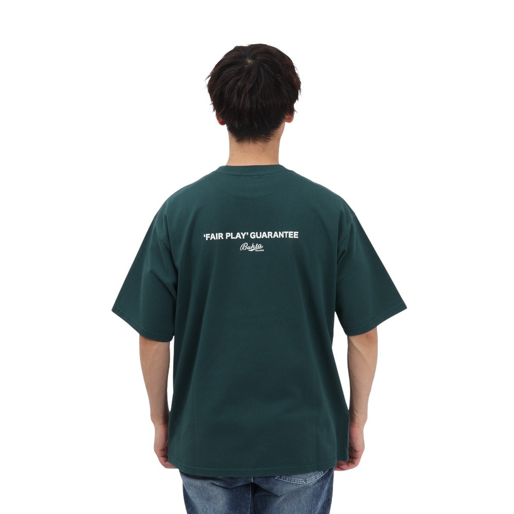 バクタ（BUKTA）（メンズ）ヘビーウェイトバックロゴ Tシャツ BU244580466 D/GREEN