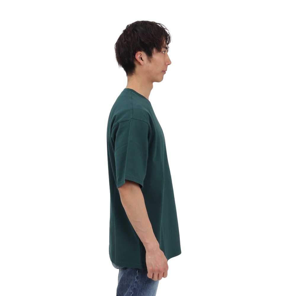 バクタ（BUKTA）（メンズ）ヘビーウェイトバックロゴ Tシャツ BU244580466 D/GREEN